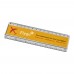 Ellison 15 cm plastic insert ruler, Transparent clear