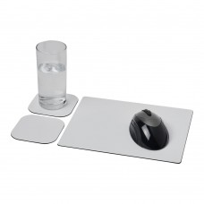 Brite-Mat® combiset 3 van muismat en onderzetter, Zwart