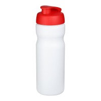 Baseline® Plus 650 ml flip lid sport bottle. White, Red