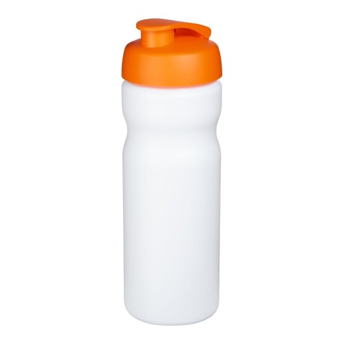 Baseline® Plus 650 ml sportfles met kanteldeksel. Wit, Oranje