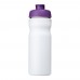 Baseline® Plus 650 ml Sportflasche mit Klappdeckel. weiss, lila Baseline® Plus 650 ml Sportflasche mit Klappdeckel. weiss, lila