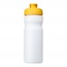Baseline® Plus 650 ml Sportflasche mit Klappdeckel. weiss, gelb Baseline® Plus 650 ml Sportflasche mit Klappdeckel. weiss, gelb