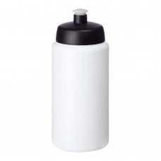 Baseline® Plus grip 500 ml sports lid sport bottle. White, Black