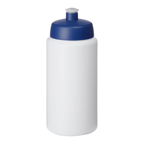 Baseline® Plus grip 500 ml Sportflasche mit Sportdeckel. weiss, blau