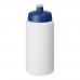 Baseline® Plus grip 500 ml Sportflasche mit Sportdeckel. weiss, blau