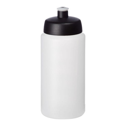 Baseline® Plus grip 500 ml sports lid sport bottle. Transparent, Black