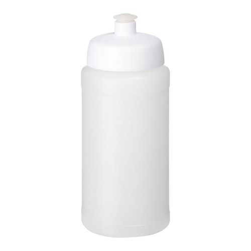Baseline® Plus 500 ml Flasche mit Sportdeckel. transparent, weiss