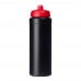 Baseline® Plus grip 750 ml sports lid sport bottle. Black, Red
