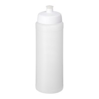 Baseline® Plus grip 750 ml Sportflasche mit Sportdeckel. transparent, weiss