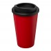 Gerecyclede americano® 350 ml geïsoleerde beker. Rood, Zwart