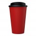 Gerecyclede americano® 350 ml geïsoleerde beker. Rood, Zwart