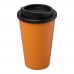 Gerecyclede americano® 350 ml geïsoleerde beker. Oranje, Zwart
