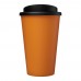 Gerecyclede americano® 350 ml geïsoleerde beker. Oranje, Zwart