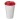 Americano® 350 ml Isolierbecher mit auslaufsicherem Schraubverschluss. weiss, rot