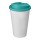 Americano® 350 ml Isolierbecher mit auslaufsicherem Schraubverschluss. weiss, aquablau