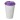 Americano® 350 ml Isolierbecher mit auslaufsicherem Schraubverschluss. weiss, lila