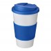 Americano® 350 ml geïsoleerde beker met handvat. Wit, Middenblauw