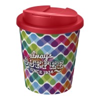 Brite-Americano® Espresso 250 ml geïsoleerde beker. Wit, Rood