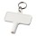 Largo plastic radiator key with keychain, White