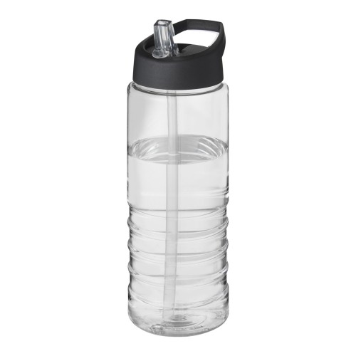 H2O Active® Treble 750 ml spout lid sport bottle. Transparent, Black H2O Active® Treble 750 ml spout lid sport bottle. Transparent, Black