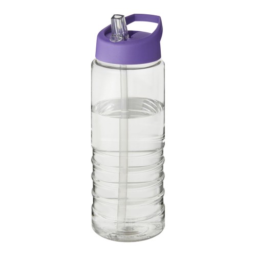 H2O Active® Treble 750 ml Sportflasche mit Ausgussdeckel. transparent, lila
