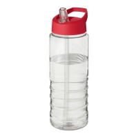 H2O Active® Treble 750 ml sportfles met tuitdeksel. Transparent, Rood