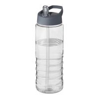 H2O Active® Treble 750 ml sportfles met tuitdeksel. Transparent, Stormgrijs