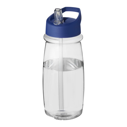 H2O Active® Pulse 600 ml sportfles met tuitdeksel. Transparent, Blauw