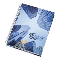 Wire-o A5 hardcover notitieboek. Wit, Zwart