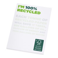 Desk-Mate® A7 recycelter Notizblock, weiss
