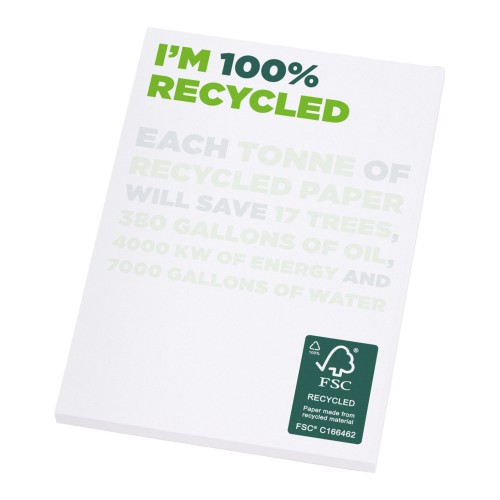 Desk-Mate® A7 recycelter Notizblock, weiss Desk-Mate® A7 recycelter Notizblock, weiss