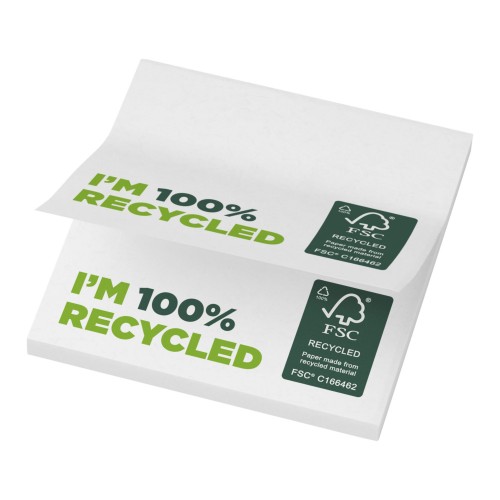 Sticky-Mate® recycelte Haftnotizen 75 x 75 mm, weiss