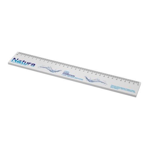 Sticky-Mate® Haftnotizen mit gedrucktem 30 cm Lineal aus recyceltem Material, weiss Sticky-Mate® Haftnotizen mit gedrucktem 30 cm Lineal aus recyceltem Material, weiss