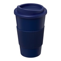 Americano® geïsoleerde beker van 350 ml met handgreep, Donkerblauw