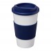 Americano® 350 ml Isolierbecher mit Schutzring. blau, weiss Americano® 350 ml Isolierbecher mit Schutzring. blau, weiss