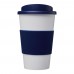 Americano® 350 ml Isolierbecher mit Schutzring. blau, weiss Americano® 350 ml Isolierbecher mit Schutzring. blau, weiss