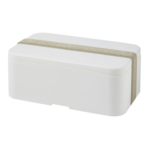 MIYO 700 ml single layer lunch box. White, Pebble grey