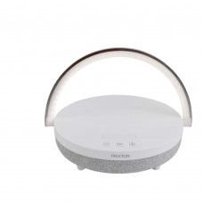 Prixton 4-in-1 10W Bluetooth® speaker with LED light and wireless charging base, White