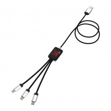 SCX.design C17 eenvoudig te gebruiken oplichtende kabel. Rood, Zwart