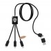 SCX.design C28 5-in-1 verlengde oplaadkabel. Zwart, Wit SCX.design C28 5-in-1 verlengde oplaadkabel. Zwart, Wit