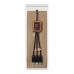 SCX.design C38 40W 5-in-1 Ladekabel aus rPET in quadratischem Bambusgehäuse mit Leuchtlogo. schwarz, holz