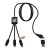 SCX.design C45 5-in-1 rPET charging cable with data transfer, Black