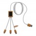 SCX.design C39 3-in-1-Ladekabel aus rPET mit Leuchtlogo und Bambusgehäuse, weiss SCX.design C39 3-in-1-Ladekabel aus rPET mit Leuchtlogo und Bambusgehäuse, weiss