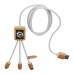 SCX.design C39 3-in-1-Ladekabel aus rPET mit Leuchtlogo und Bambusgehäuse, weiss SCX.design C39 3-in-1-Ladekabel aus rPET mit Leuchtlogo und Bambusgehäuse, weiss