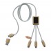 SCX.design C49 5-in-1 Ladekabel mit Leuchtlogo, hellbraun SCX.design C49 5-in-1 Ladekabel mit Leuchtlogo, hellbraun