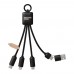 SCX.design C13 20W 5-in-1 charging cable, Black
