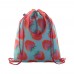 CreaDraw Shop RPET custom made tas met trekkoordsluiting, rood