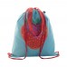 CreaDraw Shop RPET custom made tas met trekkoordsluiting, rood