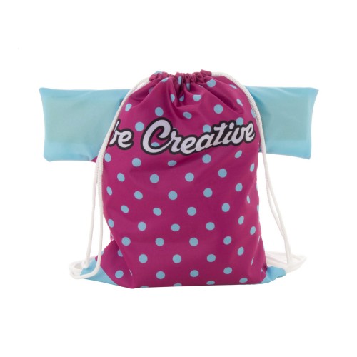 CreaDraw T Kids custom made trekkoord tas voor kinderen, wit
