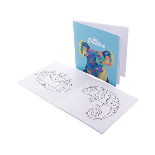 ColoBook custom colouring booklet. animals, white